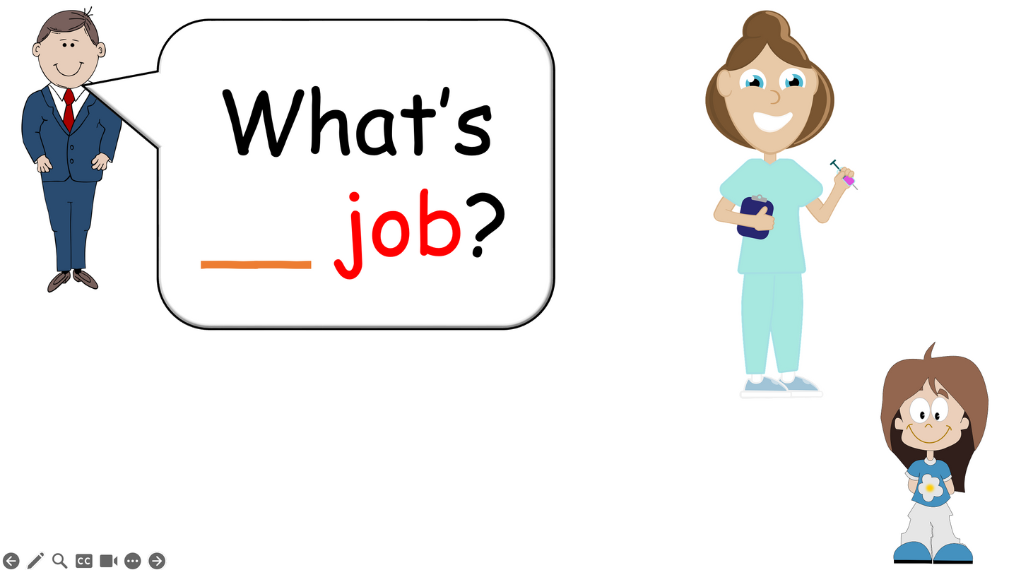 Grade 4-5 - ESL Lesson - Jobs - Part 1 - (his/her/their) - PowerPoint Lesson