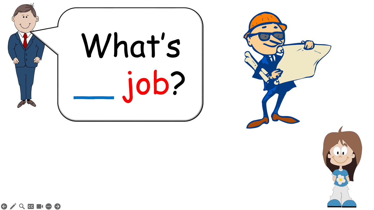 Grade 4-5 - ESL Lesson - Jobs - Part 1 - (his/her/their) - PowerPoint Lesson