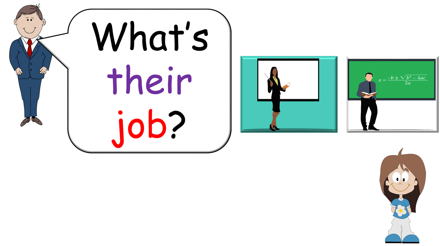Grade 4-5 - ESL Lesson - Jobs - Part 1 - (his/her/their) - PowerPoint Lesson