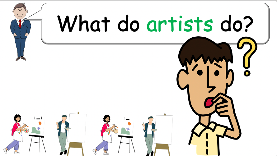 Grade 4-5 - ESL Lesson - Jobs - Part 2 - Using do/does and verbs - PowerPoint Lesson