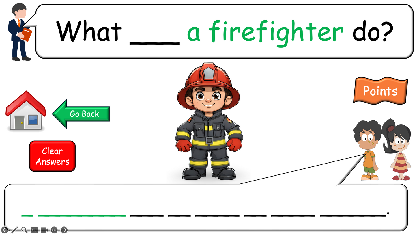 Grade 4-5 - ESL Lesson - Jobs - Part 2 - Using do/does and verbs - PowerPoint Lesson