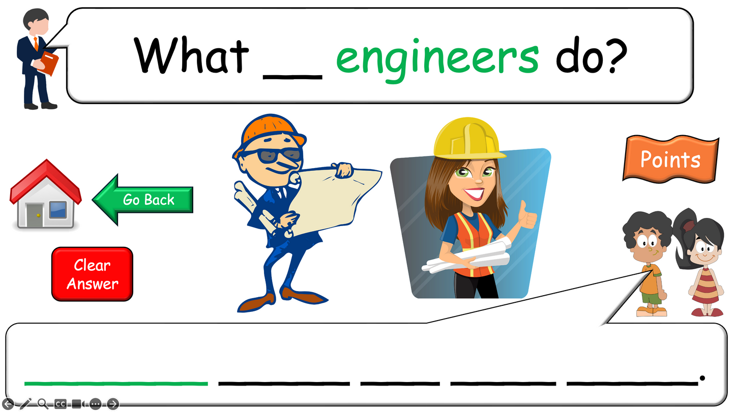 Grade 4-5 - ESL Lesson - Jobs - Part 2 - Using do/does and verbs - PowerPoint Lesson