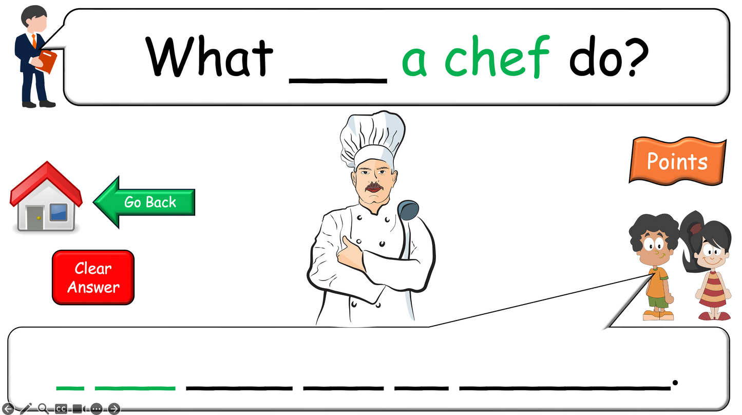 Grade 4-5 - ESL Lesson - Jobs - Part 2 - Using do/does and verbs - PowerPoint Lesson