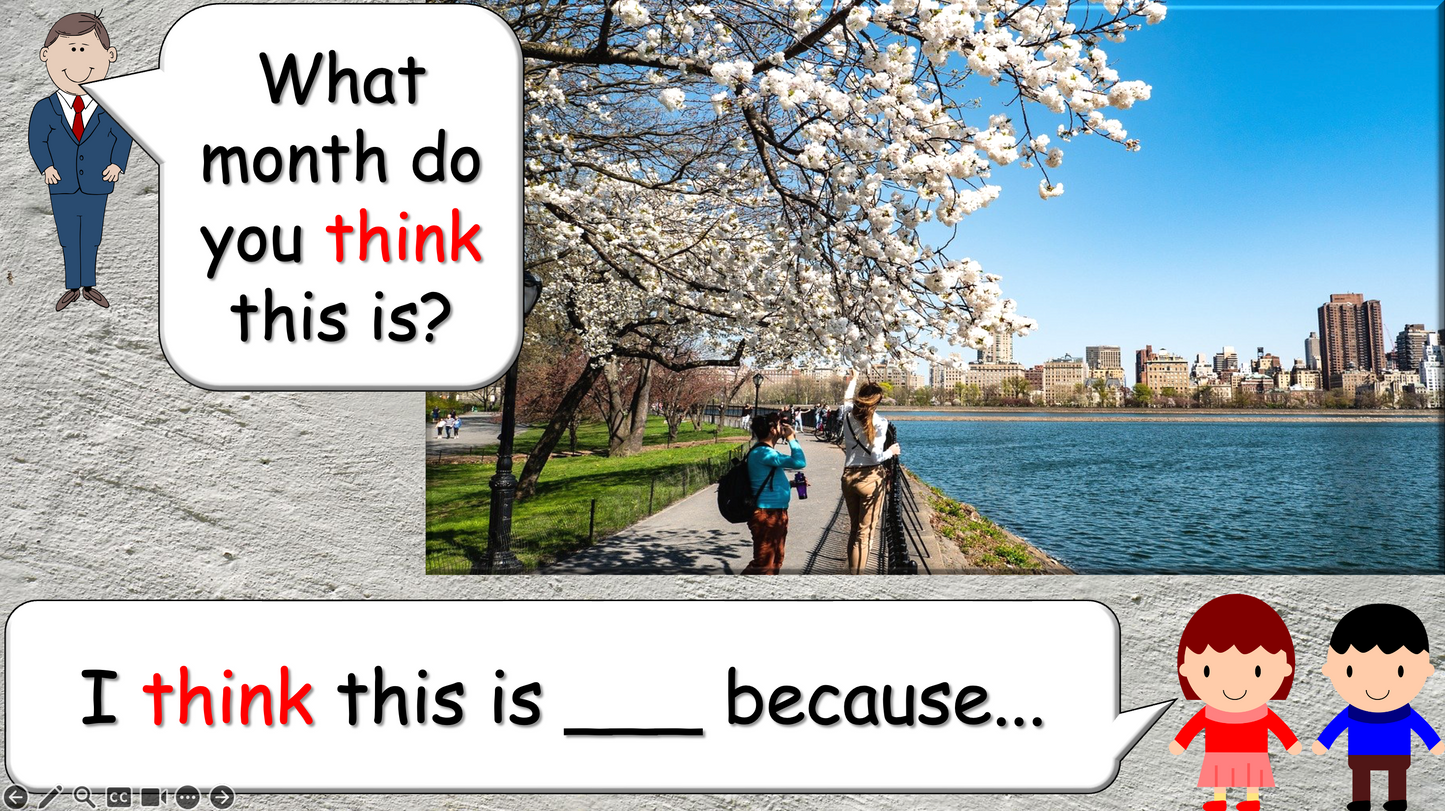 Grade 3-4 - ESL Lesson - Months and Birthdays - Part 1 - PowerPoint Lesson