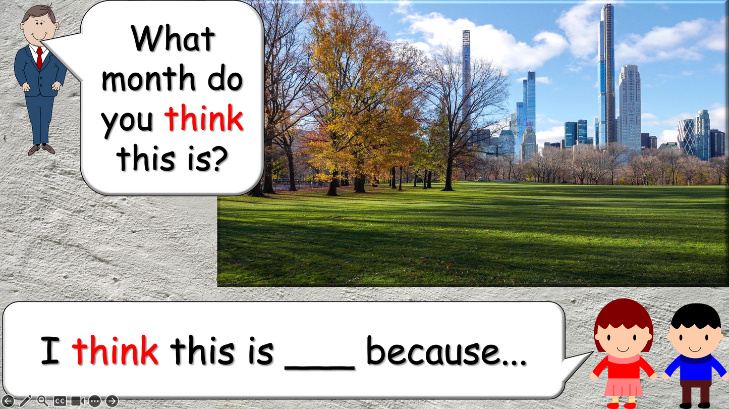 Grade 3-4 - ESL Lesson - Months and Birthdays - Part 1 - PowerPoint Lesson