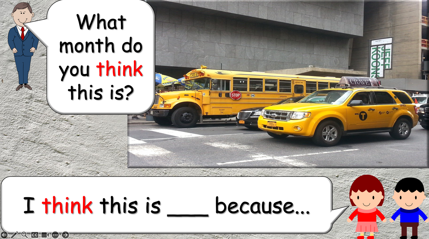 Grade 3-4 - ESL Lesson - Months and Birthdays - Part 1 - PowerPoint Lesson