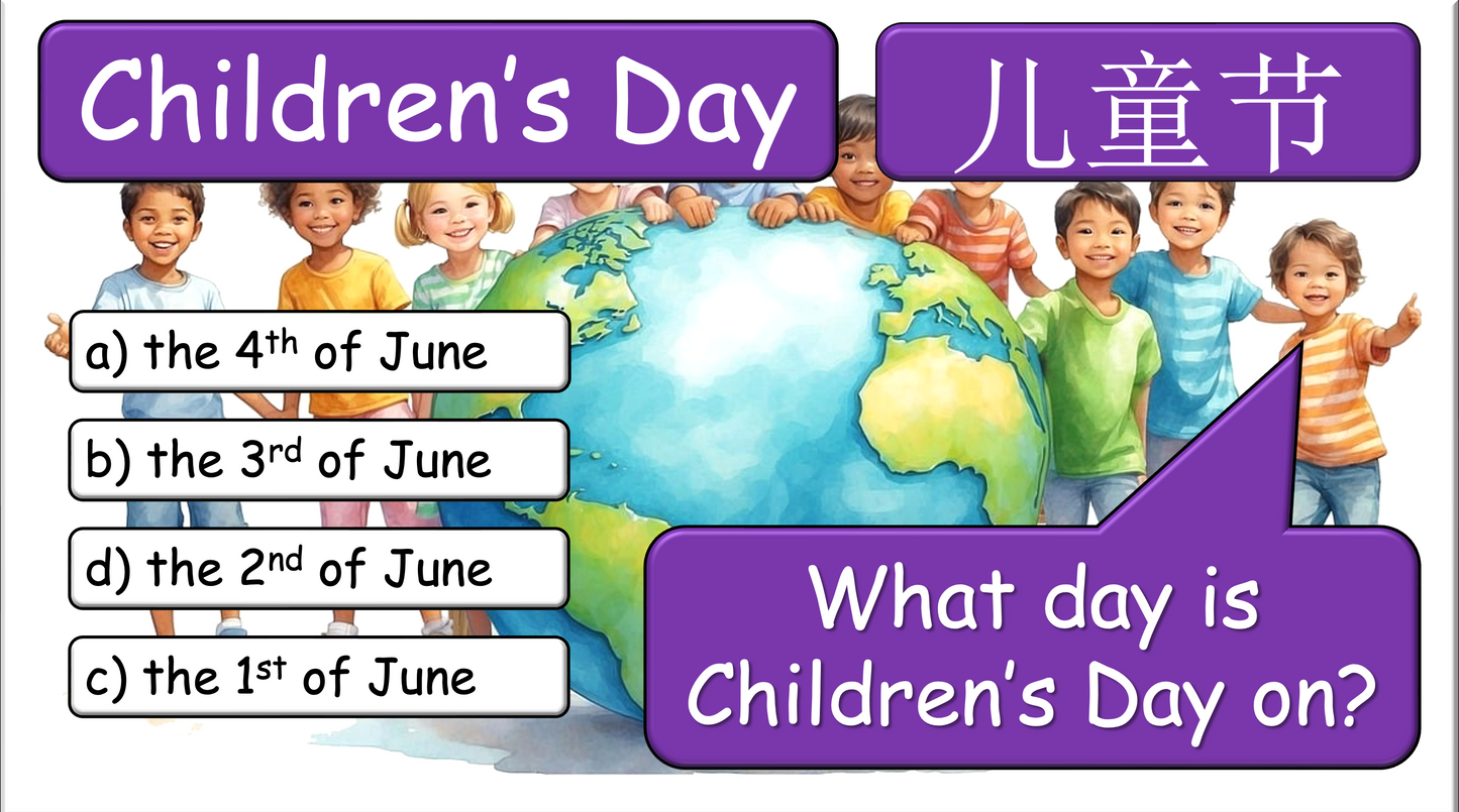 Grade 3-4 - ESL Lesson - Ordinal Numbers and Birthdays - Part 2 - PowerPoint Lesson