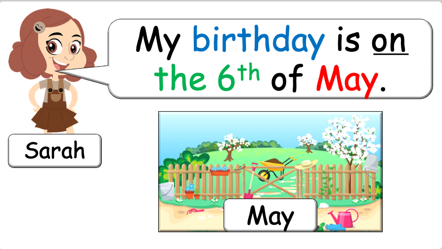 Grade 3-4 - ESL Lesson - Ordinal Numbers and Birthdays - Part 2 - PowerPoint Lesson
