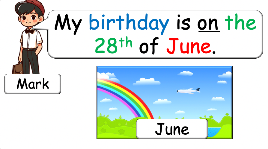 Grade 3-4 - ESL Lesson - Ordinal Numbers and Birthdays - Part 2 - PowerPoint Lesson