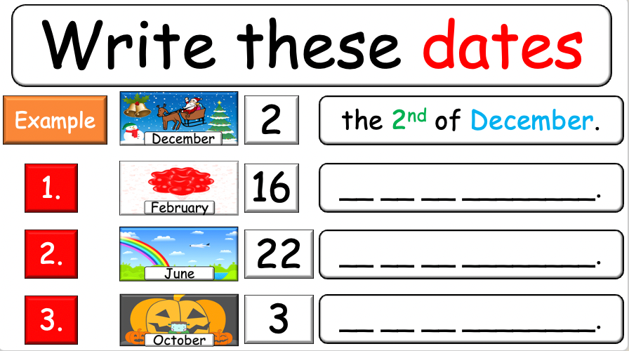 Grade 3-4 - ESL Lesson - Ordinal Numbers and Birthdays - Part 2 - PowerPoint Lesson
