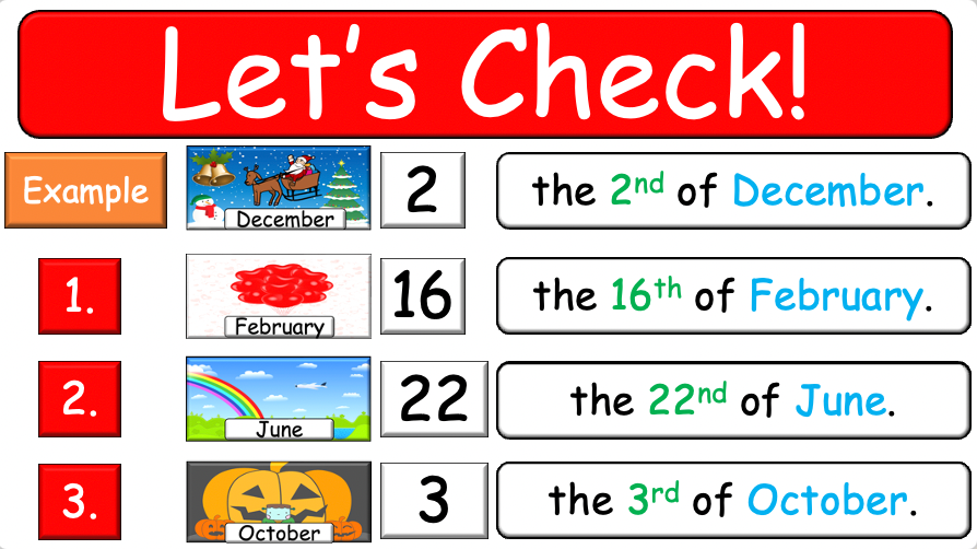 Grade 3-4 - ESL Lesson - Ordinal Numbers and Birthdays - Part 2 - PowerPoint Lesson