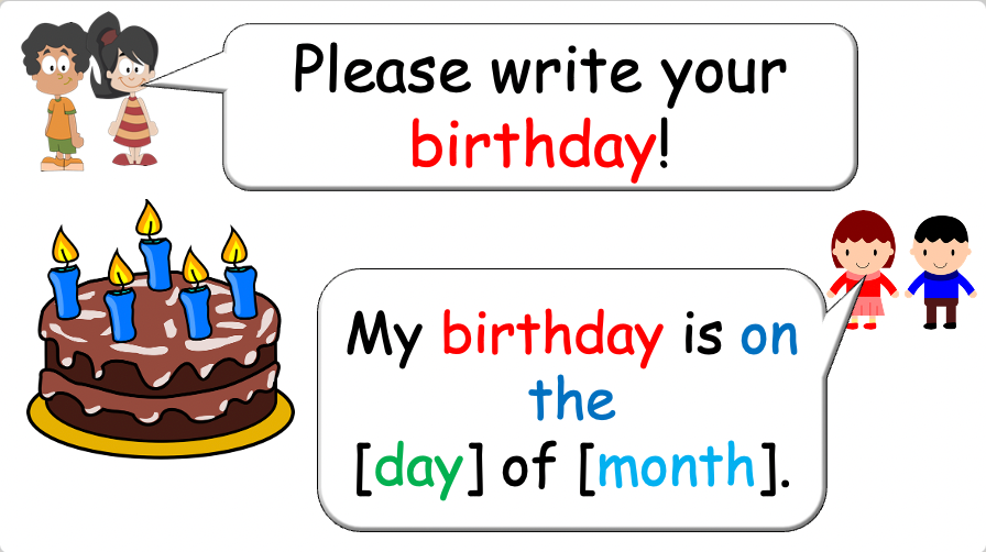 Grade 3-4 - ESL Lesson - Ordinal Numbers and Birthdays - Part 2 - PowerPoint Lesson