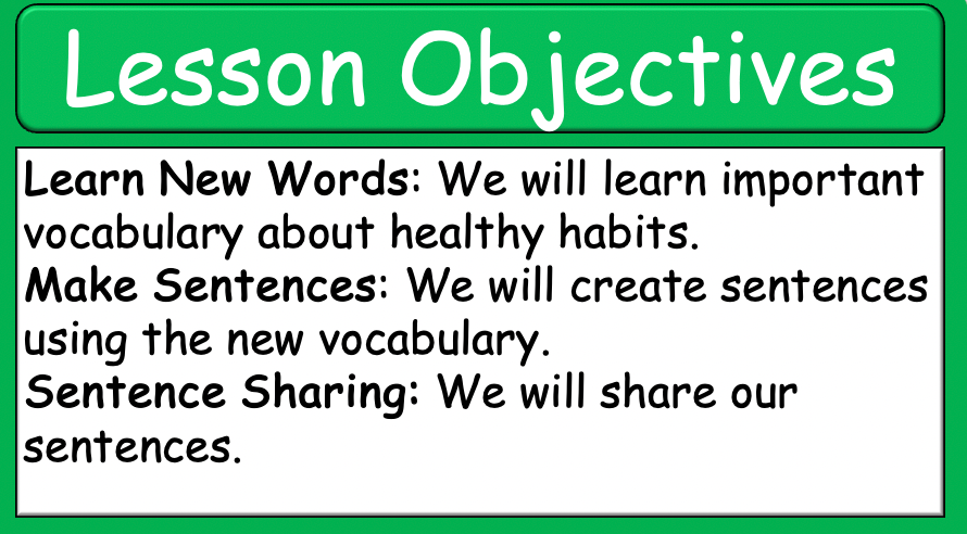 Grade 6-8 - ESL Lesson - Healthy Habits - Part 1