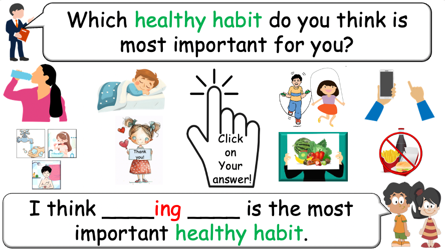 Grade 6-8 - ESL Lesson - Healthy Habits - Part 1, 2, and 3 - COMBO Bundle DEAL - 3 PowerPoints