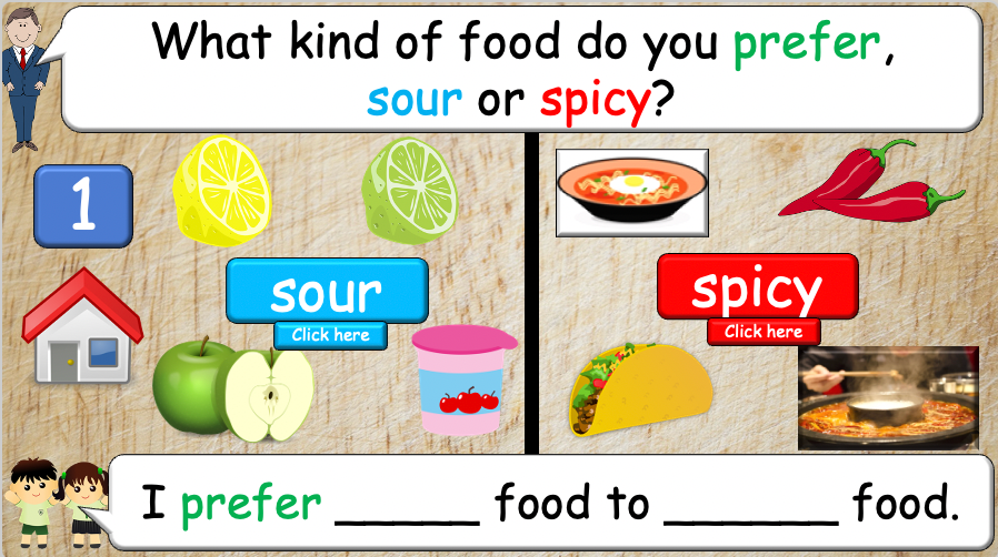 Grade 4 - ESL Lesson - Prefer/Flavors - PowerPoint Lesson