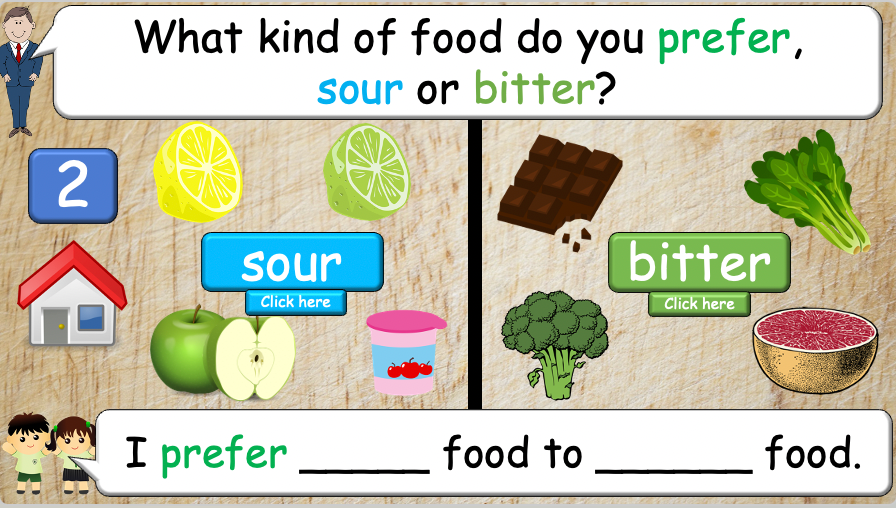 Grade 4 - ESL Lesson - Prefer/Flavors - PowerPoint Lesson