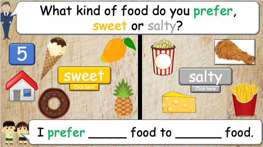 Grade 4 - ESL Lesson - Prefer/Flavors - PowerPoint Lesson