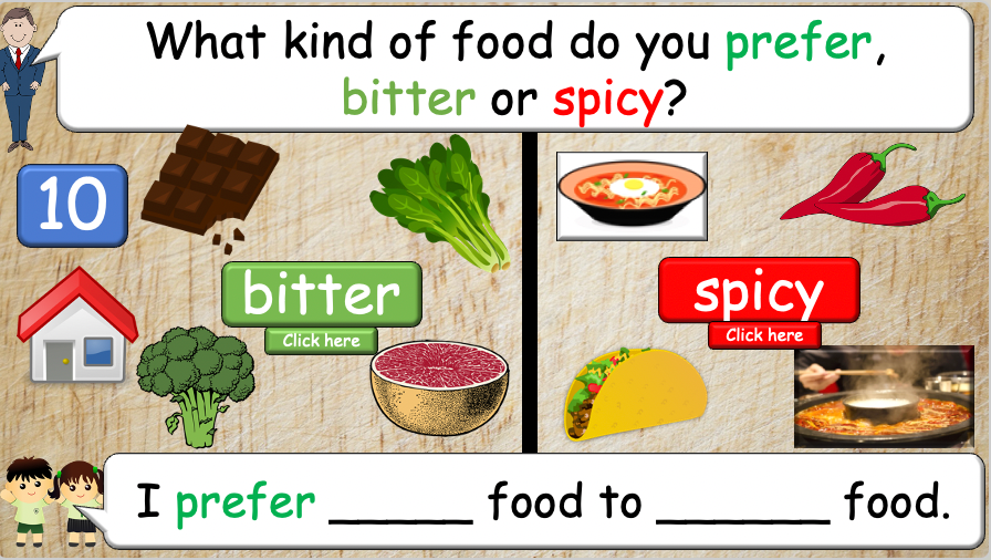 Grade 4 - ESL Lesson - Prefer/Flavors - PowerPoint Lesson