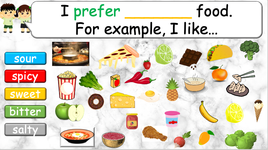 Grade 4 - ESL Lesson - Prefer/Flavors - PowerPoint Lesson
