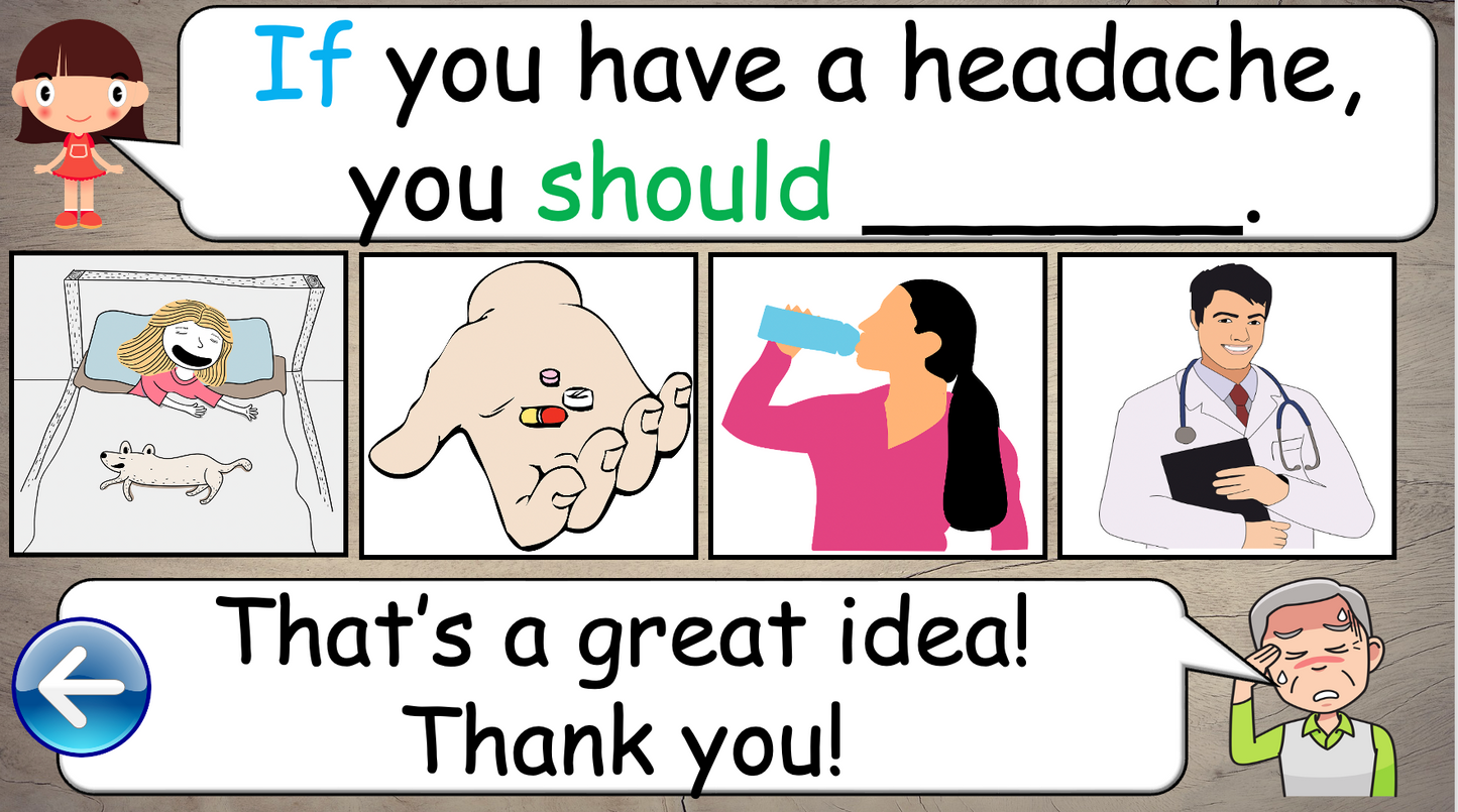 Grade 5 - ESL Lesson - If/Should - Ailments - Expanded Version - PowerPoint Lesson