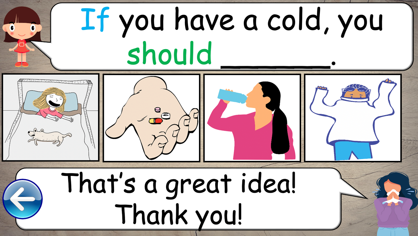 Grade 5 - ESL Lesson - If/Should - Ailments - Expanded Version - PowerPoint Lesson