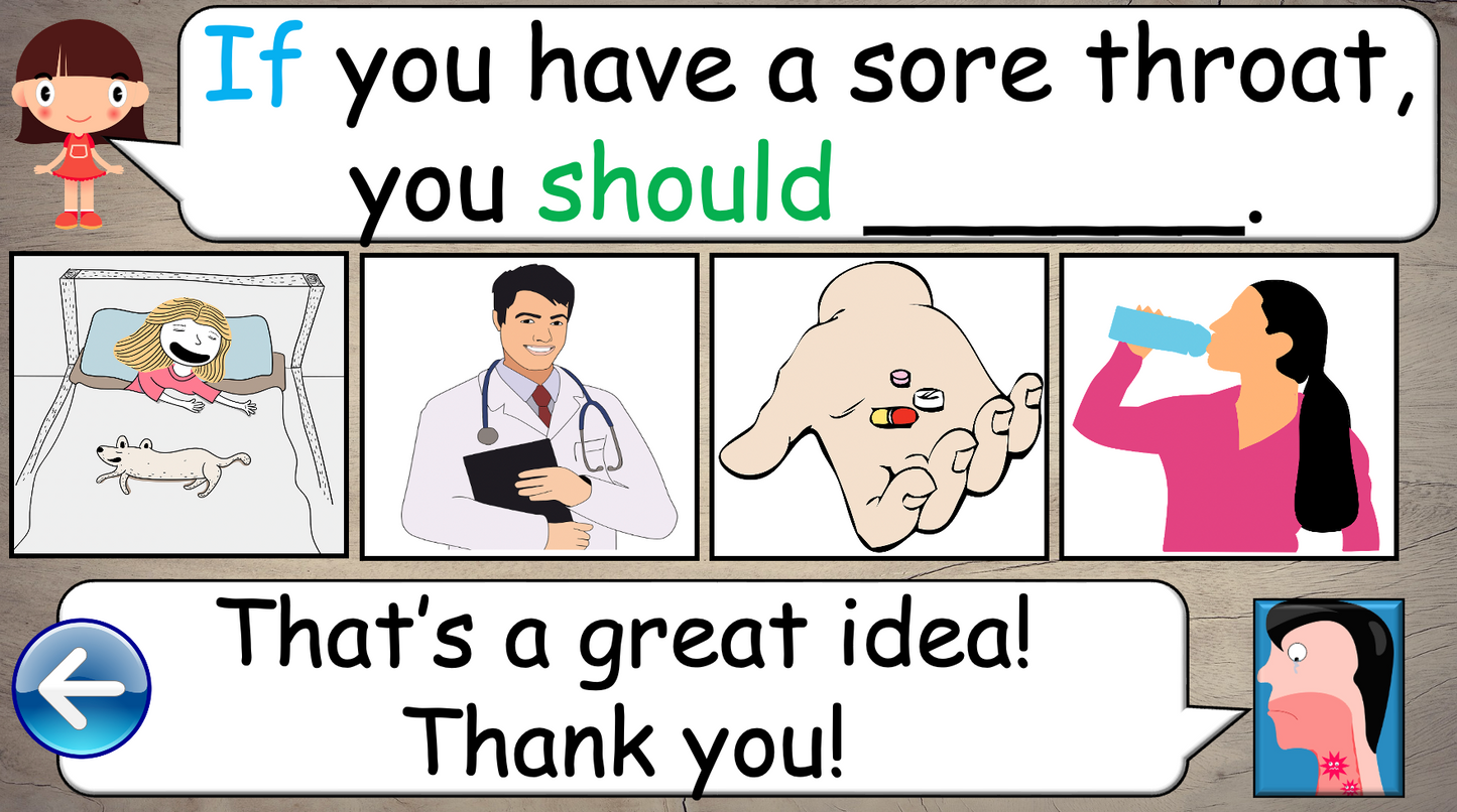 Grade 5 - ESL Lesson - If/Should - Ailments - Expanded Version - PowerPoint Lesson