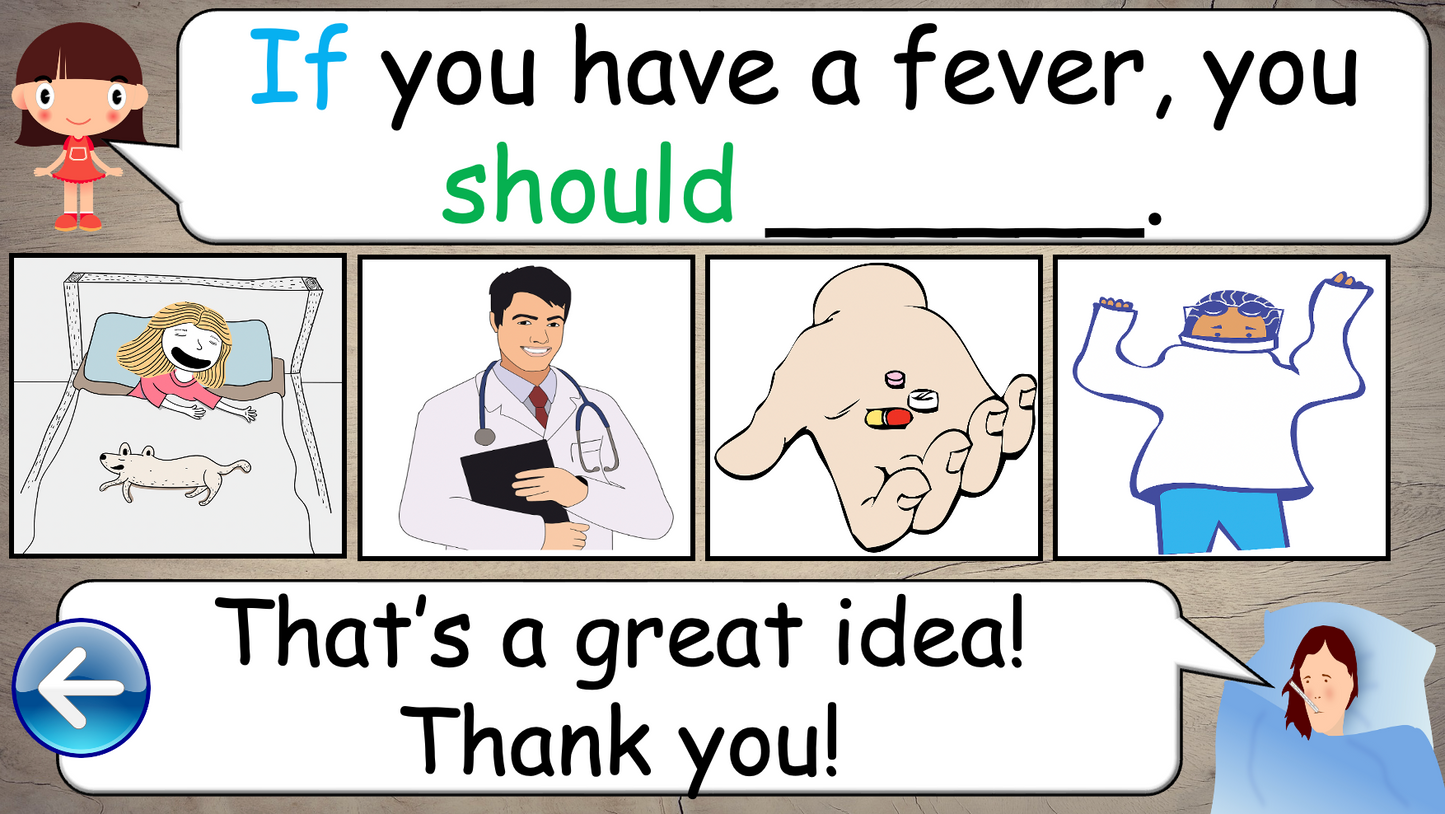 Grade 5 - ESL Lesson - If/Should - Ailments - Expanded Version - PowerPoint Lesson