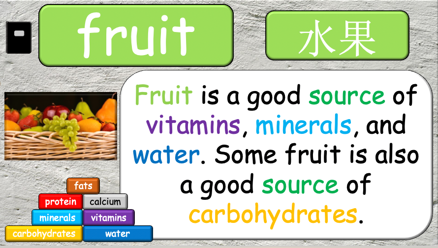 Grade 5-6 - ESL Lesson - Nutrients and Food Groups - Part 2 - PowerPoint Lesson