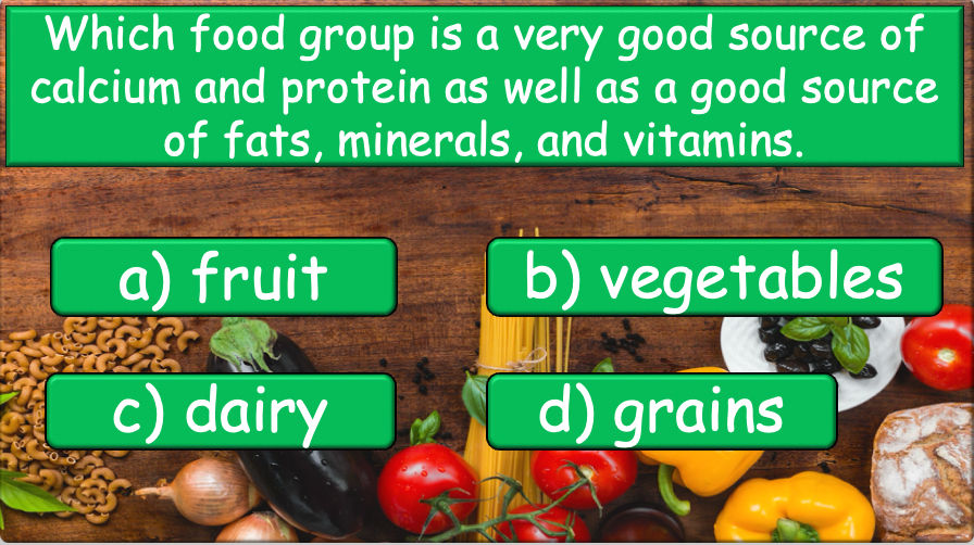 Grade 5-6 - ESL Lesson - Nutrients and Food Groups - Part 2 - PowerPoint Lesson