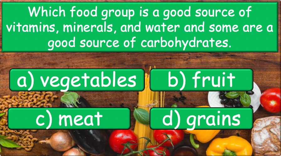 Grade 5-6 - ESL Lesson - Nutrients and Food Groups - Part 2 - PowerPoint Lesson