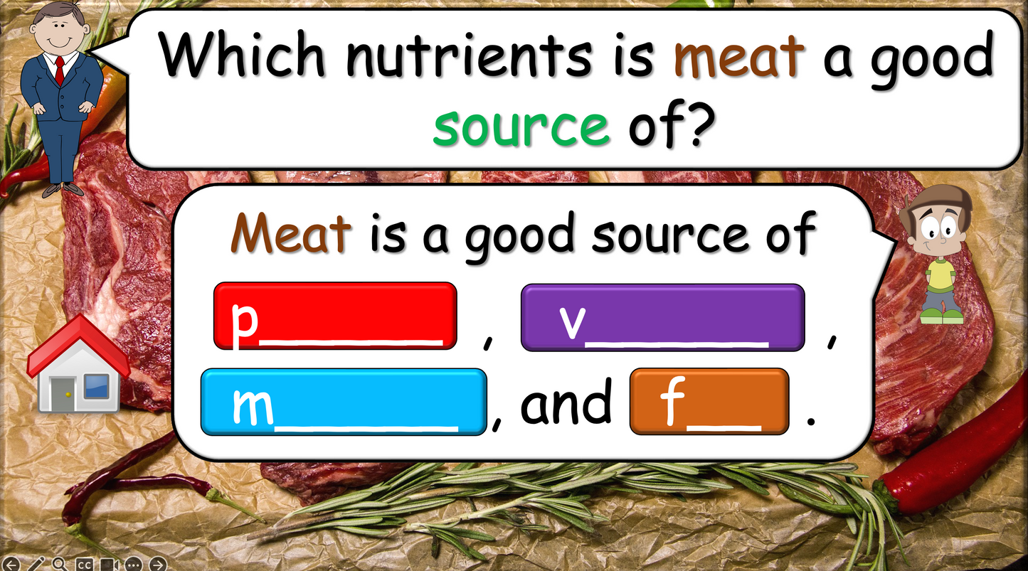 Grade 5-6 - ESL Lesson - Nutrients and Food Groups - Part 2 - PowerPoint Lesson