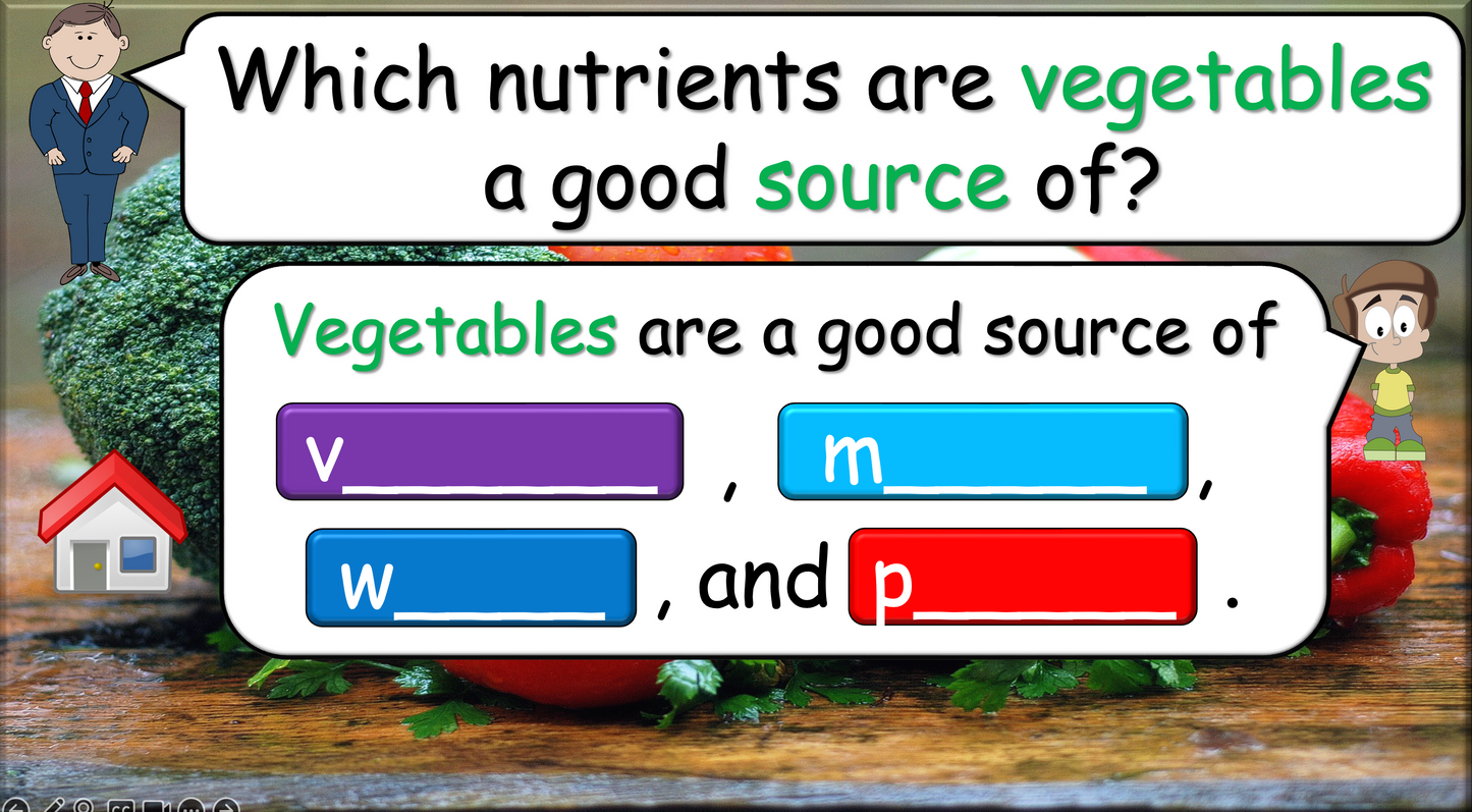Grade 5-6 - ESL Lesson - Nutrients and Food Groups - Part 2 - PowerPoint Lesson