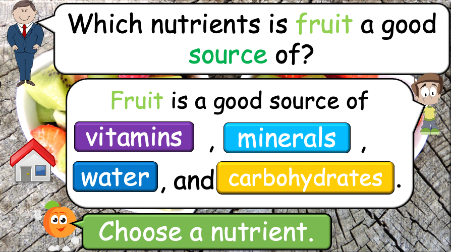 Grade 5-6 - ESL Lesson - Nutrients and Food Groups - Part 2 - PowerPoint Lesson
