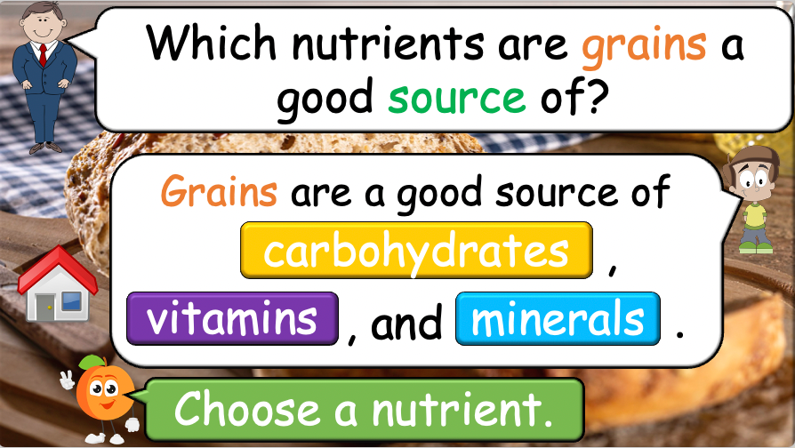 Grade 5-6 - ESL Lesson - Nutrients and Food Groups - Part 2 - PowerPoint Lesson