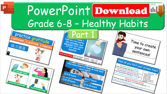 Grade 6-8 - ESL Lesson - Healthy Habits - Part 1