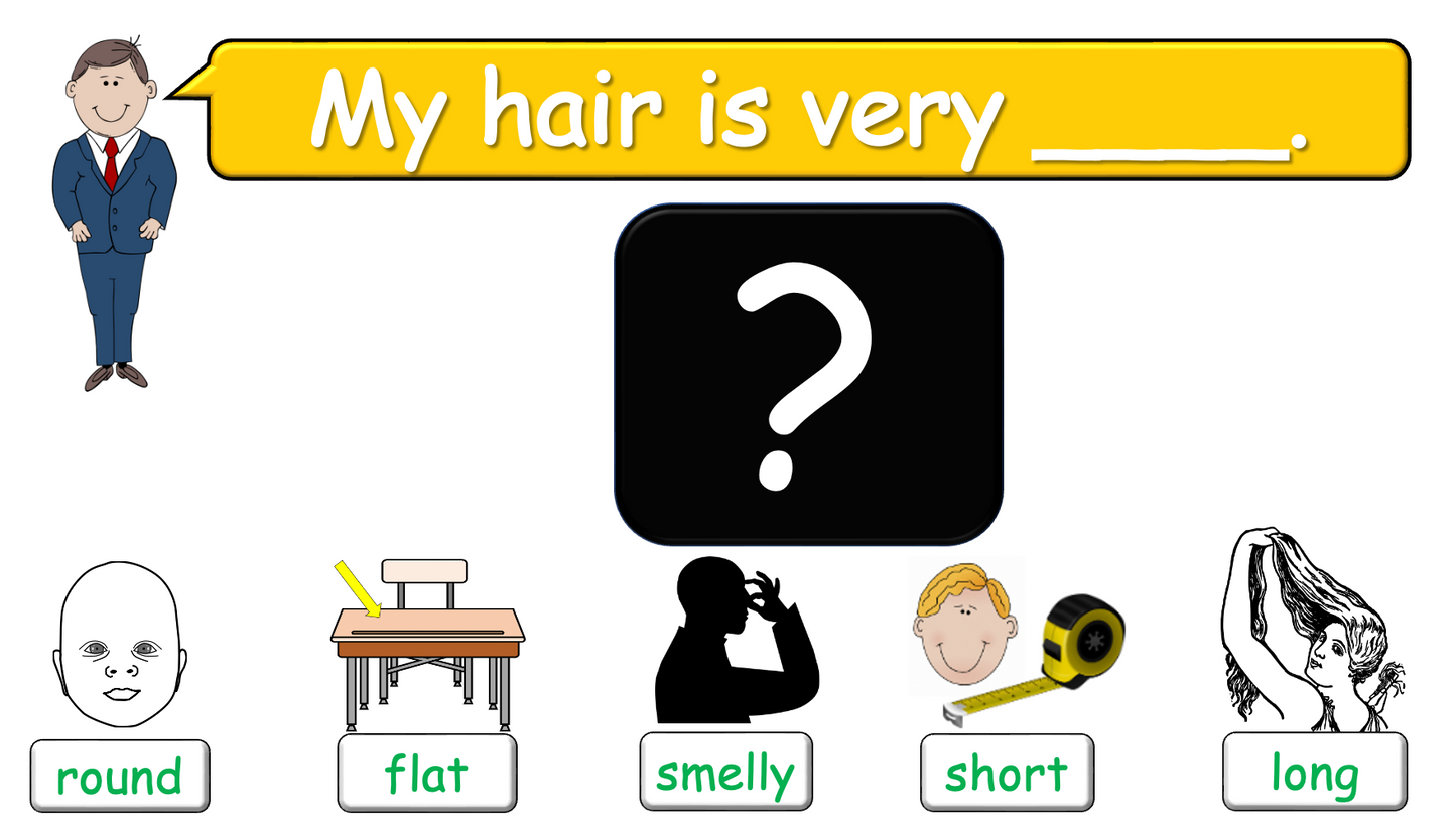 Grade 2-3 - ESL Lesson - Body Parts / Adjectives - PowerPoint Lesson