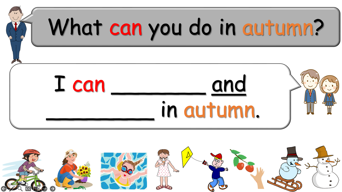 Grade 2-3 - ESL Lesson - Seasons - Part 2 - Activities - PowerPoint Lesson