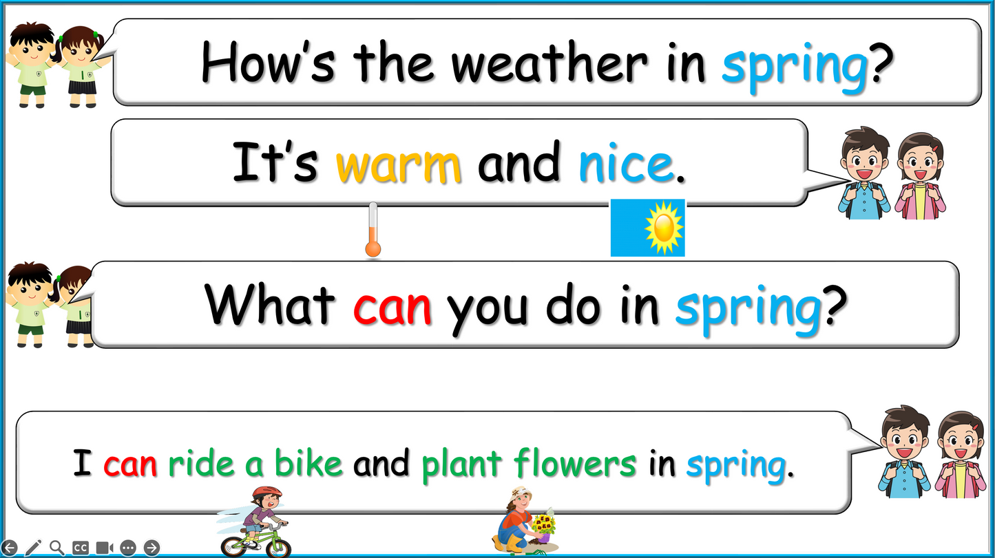 Grade 2-3 - ESL Lesson - Seasons - Part 2 - Activities - PowerPoint Lesson