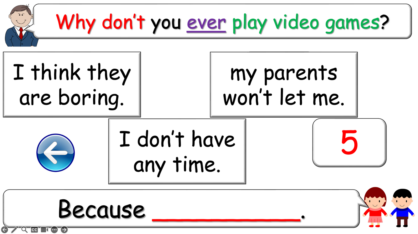 Grade 4 - ESL lesson - Do you ever...? - PowerPoint Lesson