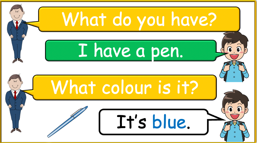 Grade 1-2 - ESL Lesson - What do you have? / Classroom Objects - PowerPoint Lesson