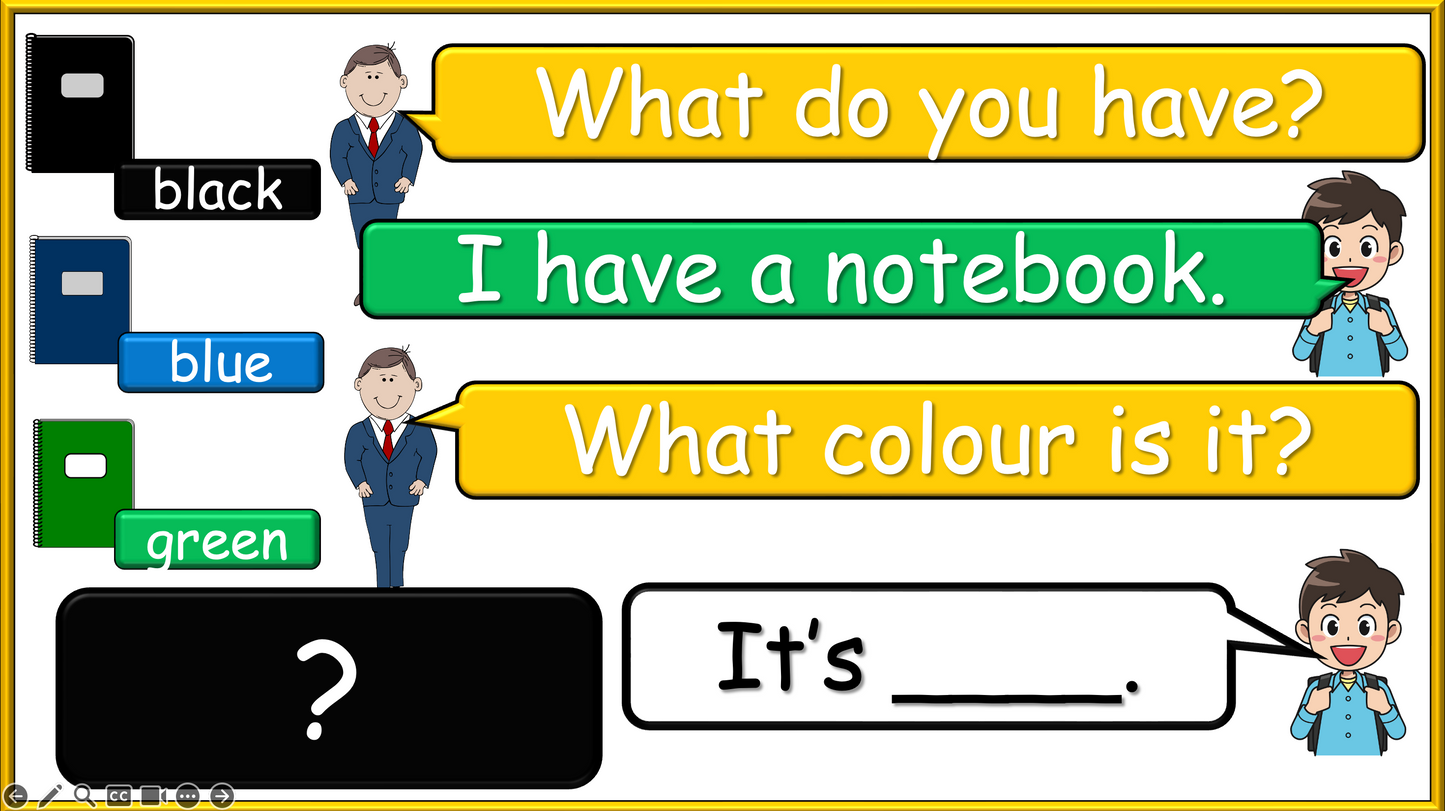 Grade 1-2 - ESL Lesson - What do you have? / Classroom Objects - PowerPoint Lesson