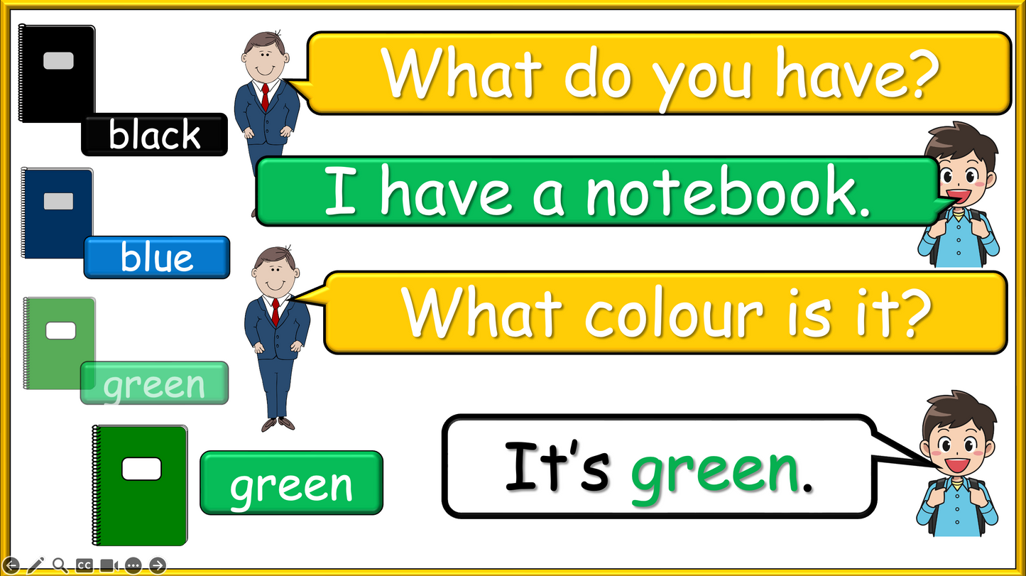 Grade 1-2 - ESL Lesson - What do you have? / Classroom Objects - PowerPoint Lesson