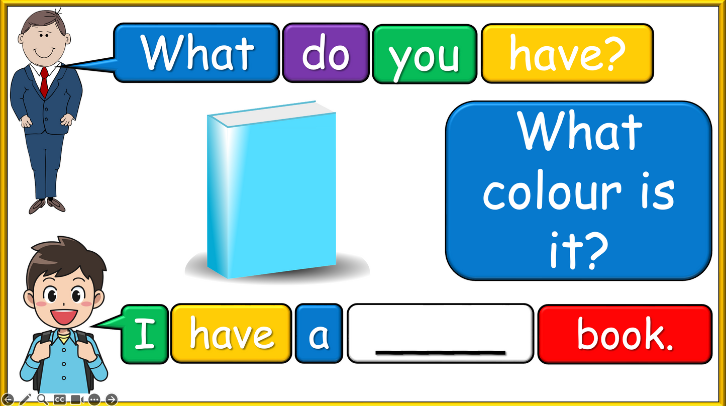 Grade 1-2 - ESL Lesson - What do you have? / Classroom Objects - PowerPoint Lesson