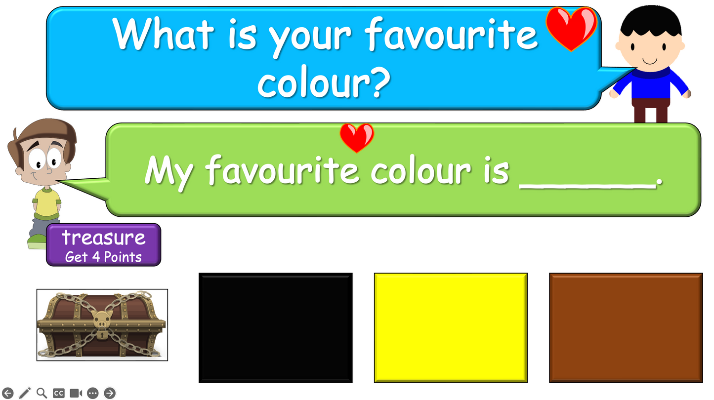Grade 1-2 - ESL Lesson - "What is your favourite colour?" - Colours - PowerPoint Lesson