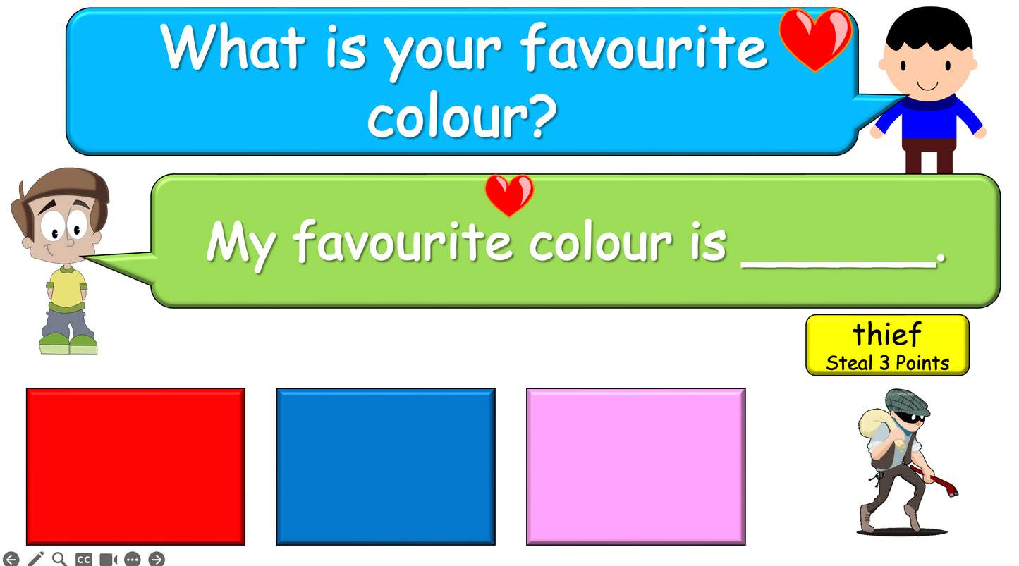 Grade 1-2 - ESL Lesson - "What is your favourite colour?" - Colours - PowerPoint Lesson