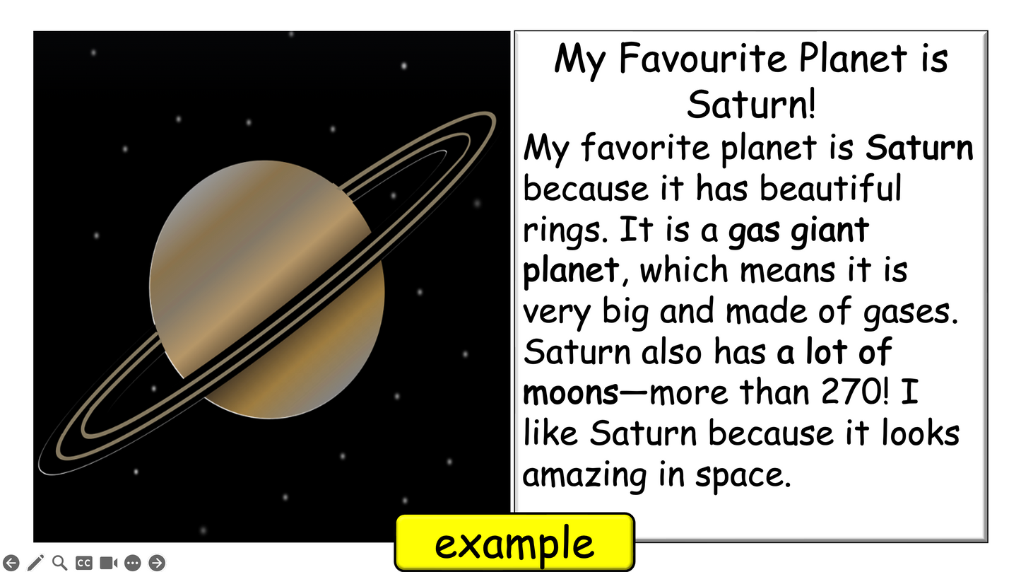 Grade 4 - ESL Lesson - Solar System - Part 2 - PowerPoint Lesson