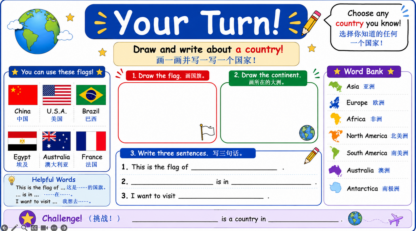 Grade 3-4 - ESL Lesson - Continents of the World