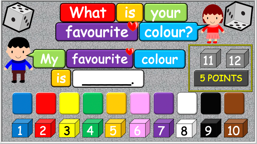 Grade 1-2 - ESL Lesson - What is your favourite colour? - PowerPoint Lesson