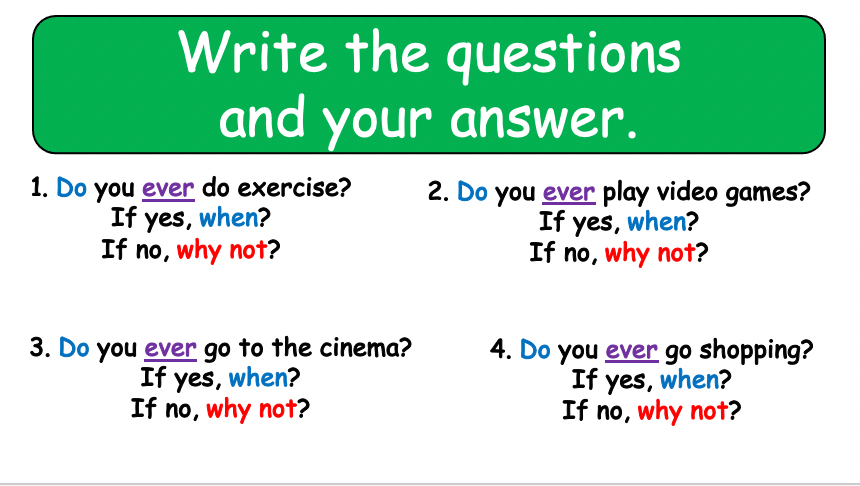 Grade 4-6 - ESL lesson - Do you ever...? - PowerPoint Lesson