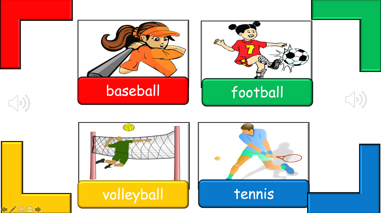 Grade 2-3 (or 4) - ESL Lesson - Favourite Sports - PowerPoint Lesson